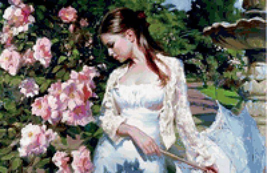 Devushka v sadu - предпросмотр