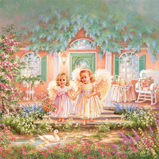 Схема вышивки «ангелочки»