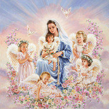 Схема вышивки «ангелы»