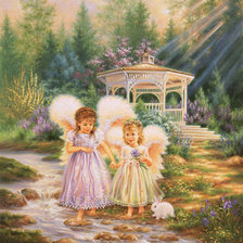 Схема вышивки «ангелочки»