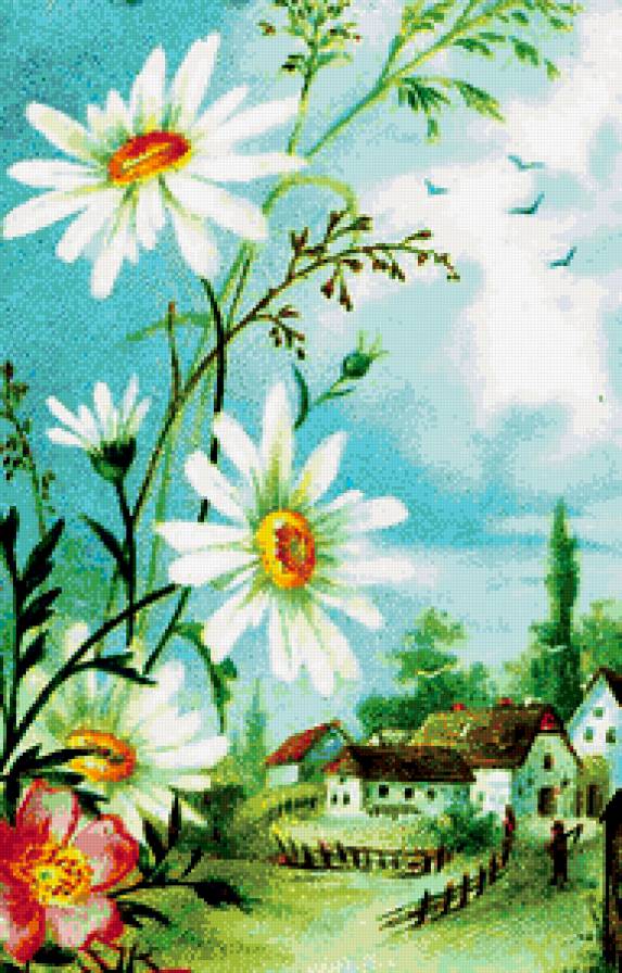 летний пейзаж - предпросмотр