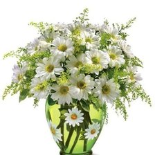 Схема вышивки «ромашки в вазе»