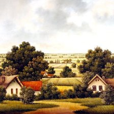 Схема вышивки «Село 4»