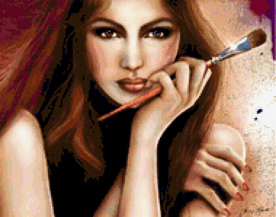 Художница. - девушки - предпросмотр