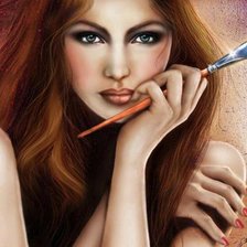 Схема вышивки «Художница.»