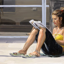 Схема вышивки «Девушка-картина»