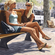 Схема вышивки «На лавочке.»