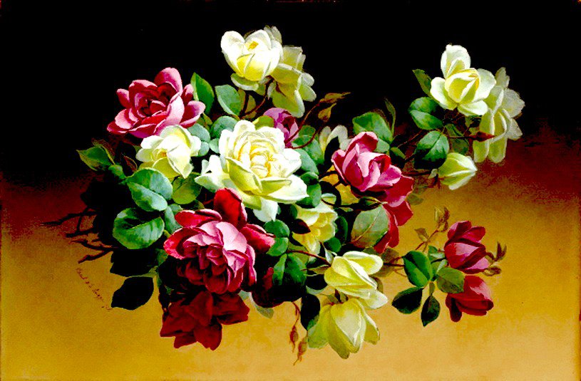 розы - розы, винтаж - оригинал