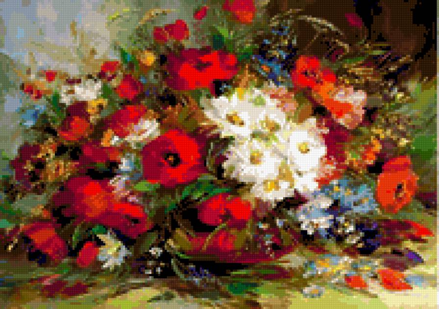 натюрморт - живопись, цветы, натюрморт - предпросмотр