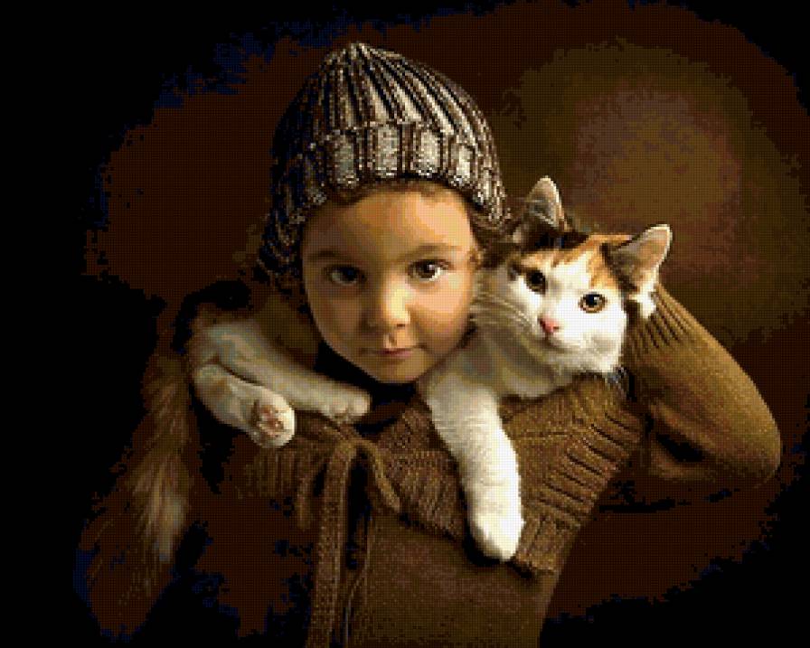 Девочка с котом. - кот, дети - предпросмотр