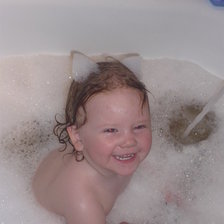 Аля купается