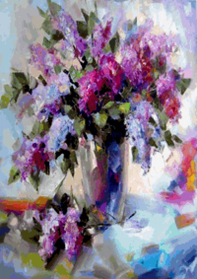 Натюрморт Людмилы Скрипченко - живопись, сирень, натюрморт - предпросмотр