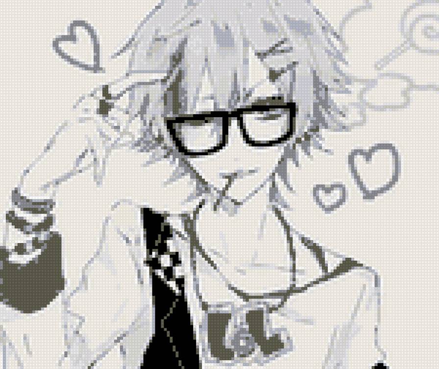 Очочки - аниме, парень - предпросмотр