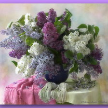 Схема вышивки «сирень»