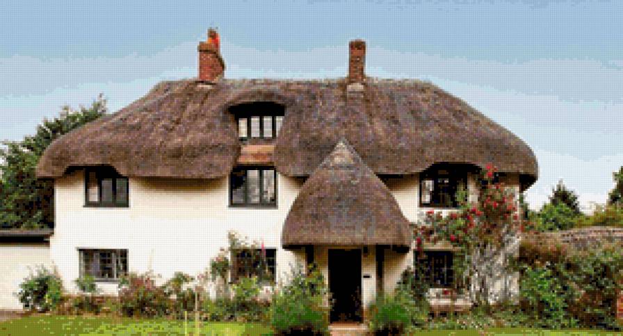 Сказочный домик - цветы, природа, дом, улица - предпросмотр