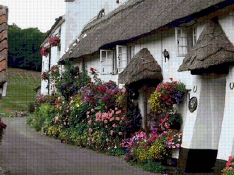 Сказочный домик - природа, дом, цветы, улица - предпросмотр