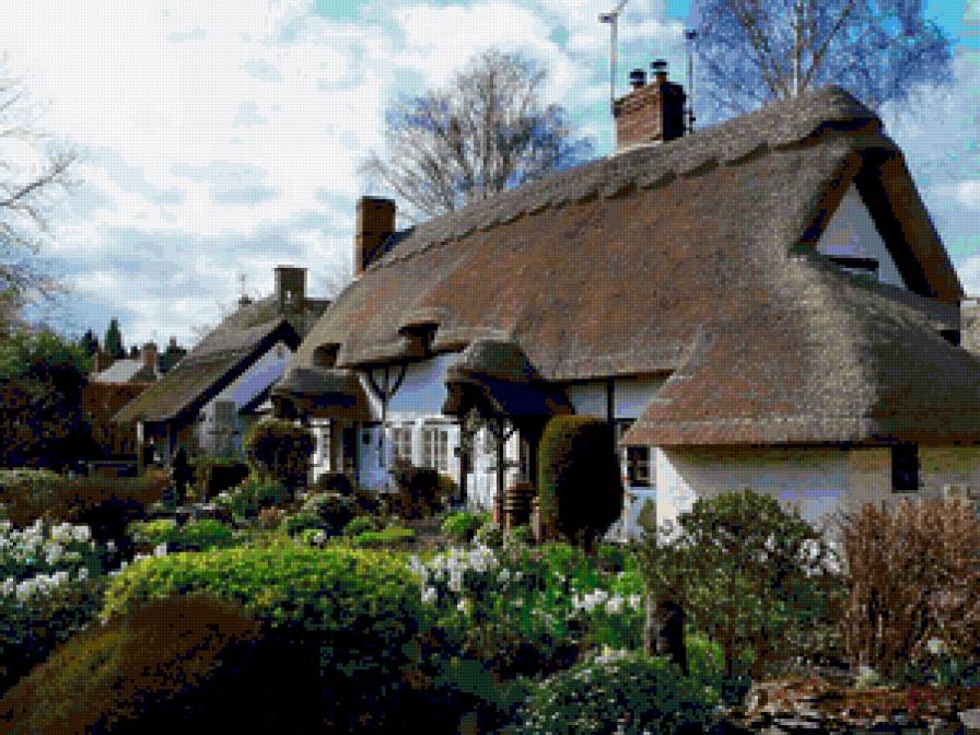 Сказочный домик - цветы, дом, природа, улица - предпросмотр