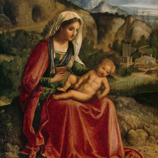 Схема вышивки «мадона пейзаж»