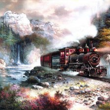 Схема вышивки «ПАРОВОЗИК»