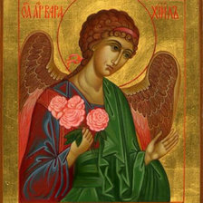 Схема вышивки «Святой Архангел Варахиил благословение Божье, покровитель семьи»