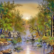 Схема вышивки «на болоте»