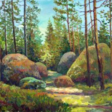 Схема вышивки «у камней»