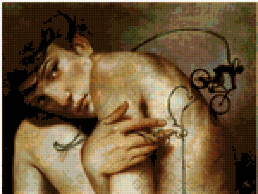 Девушка - велосипед, бежевое, девушка, загадочность - предпросмотр