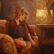 Схема вышивки «Девушка»