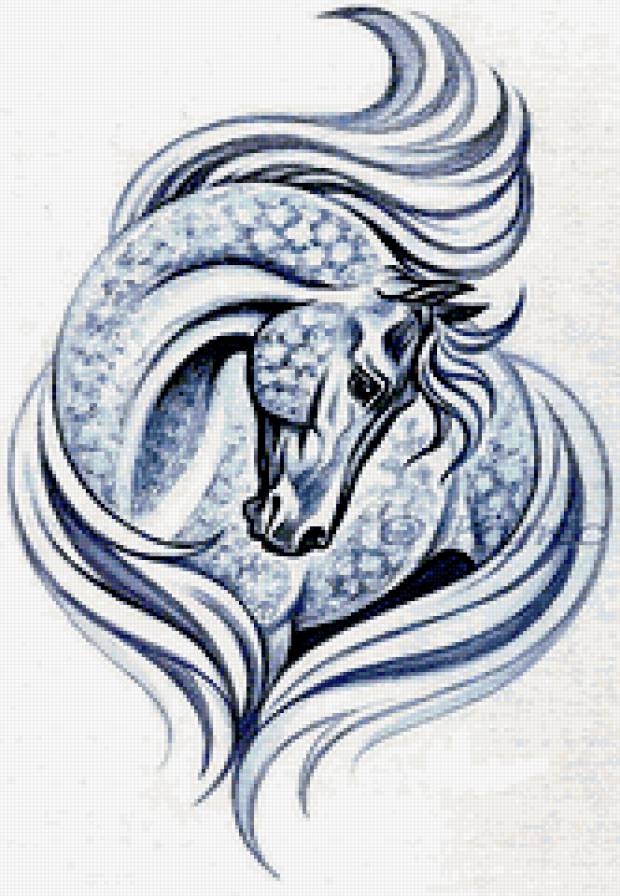 Королевская красавица - животные, белая красавица, кони, лошади - предпросмотр