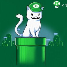 Схема вышивки «Марио котик»