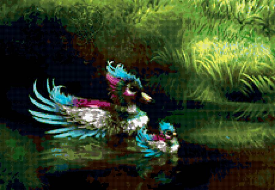 Уточки - птицы, природа, утка - предпросмотр