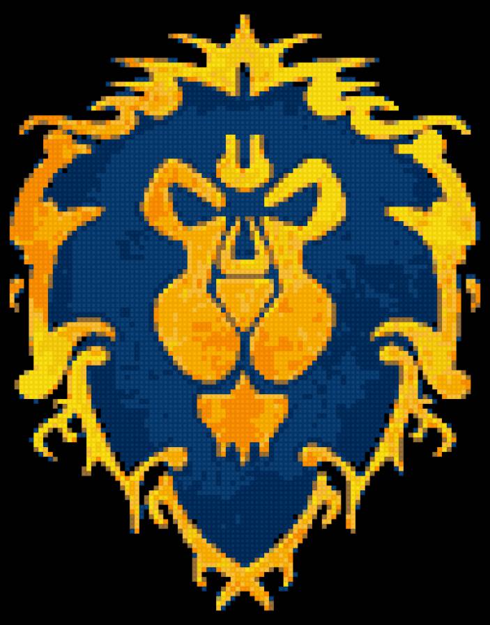 Allience - флаг, орнамент, знамя, wow, игры, альянс - предпросмотр