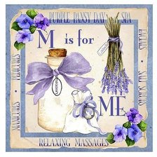 Схема вышивки «лаванда»