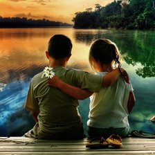 Схема вышивки «Первая любовь.»