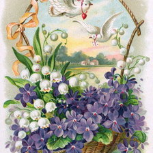 Схема вышивки «открытка»