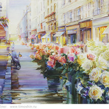 Схема вышивки «улица роз»