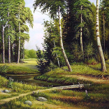 Схема вышивки «пейзаж»