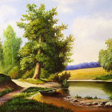 Схема вышивки «пейзаж»