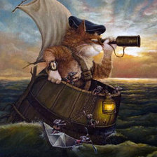 Схема вышивки «Морской кот.»