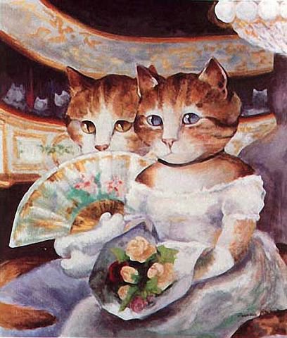 Барышни-кошки. - кот - оригинал