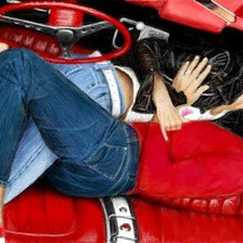 Схема вышивки «Поцелуи.»