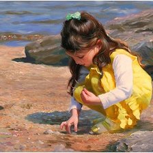 Схема вышивки «Девочка у моря.»