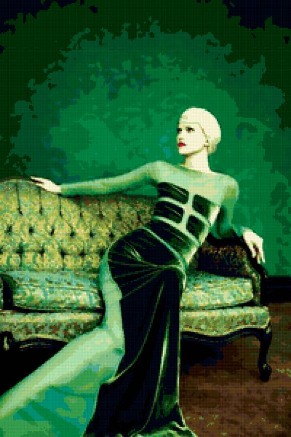 Девушка в зеленом. - девушки - предпросмотр