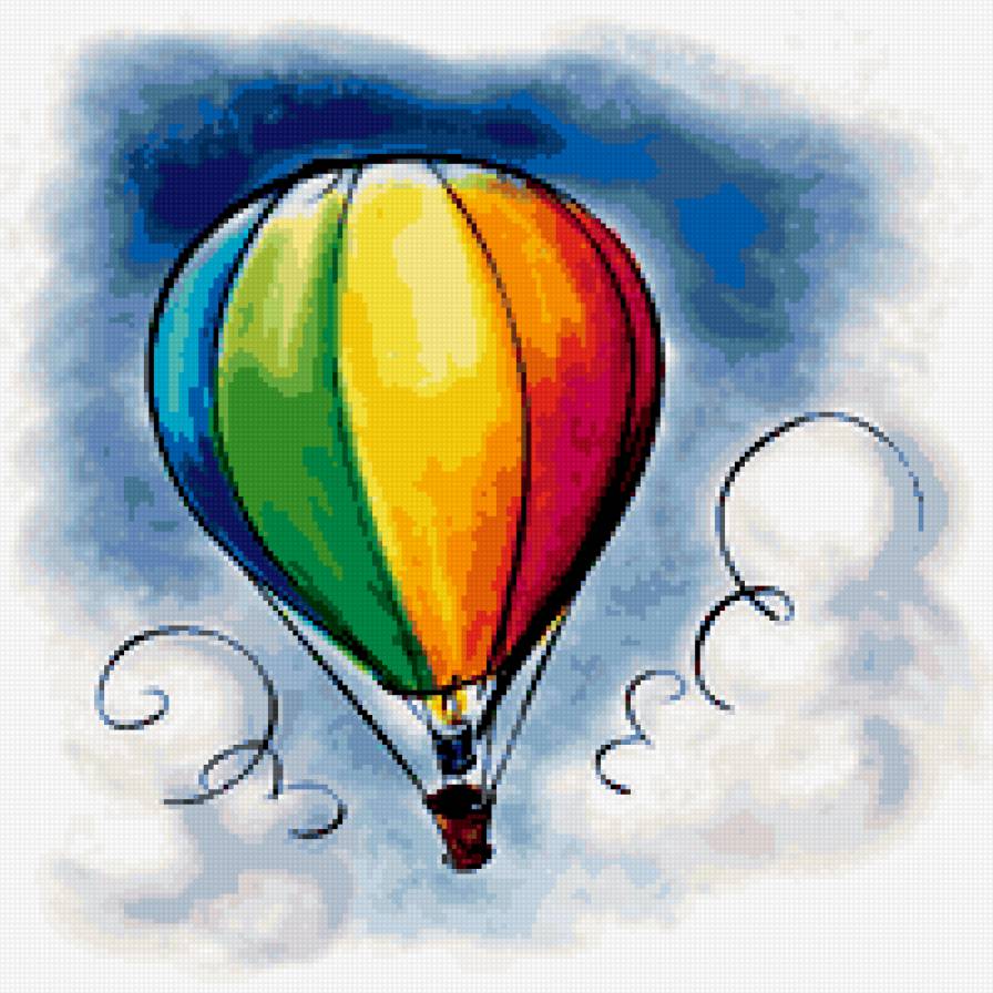 Воздушный шар - шар, лето, небо - предпросмотр