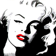 Схема вышивки «Мерлин Монро»