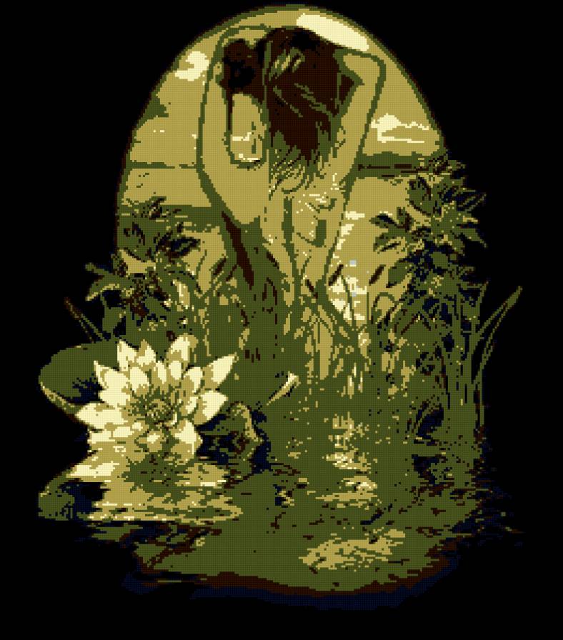 девушка лебедь 3 - красота, девушка, монохром - предпросмотр