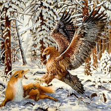 Схема вышивки «Охота»