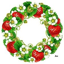 Схема вышивки «Подушка "КЛУБНИЧНЫЙ ВЕНОК"»