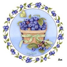 Схема вышивки «Подушка "ВКУСНАЯ ЧЕРНИКА"»