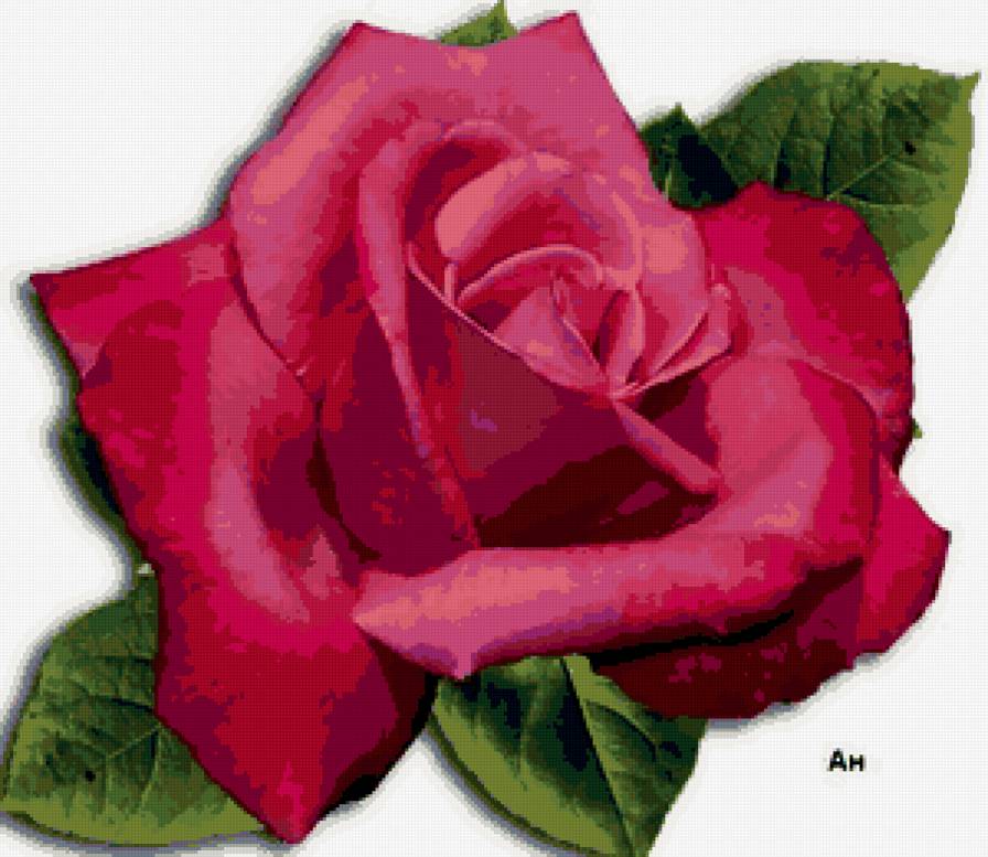 Подушка "РОЗА" - цветы, на подушку, розовая роза - предпросмотр